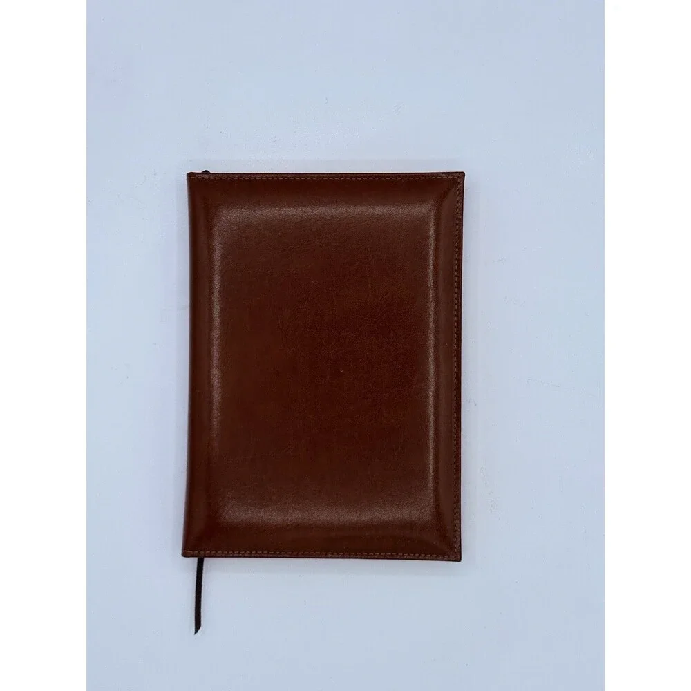 Rare Vintage Stuart Kern America Leather Blank Journal Gilt Pages Brown Mint Con